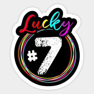 Lucky #7 Sticker